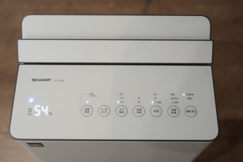 シャープCV-T190の操作パネル
